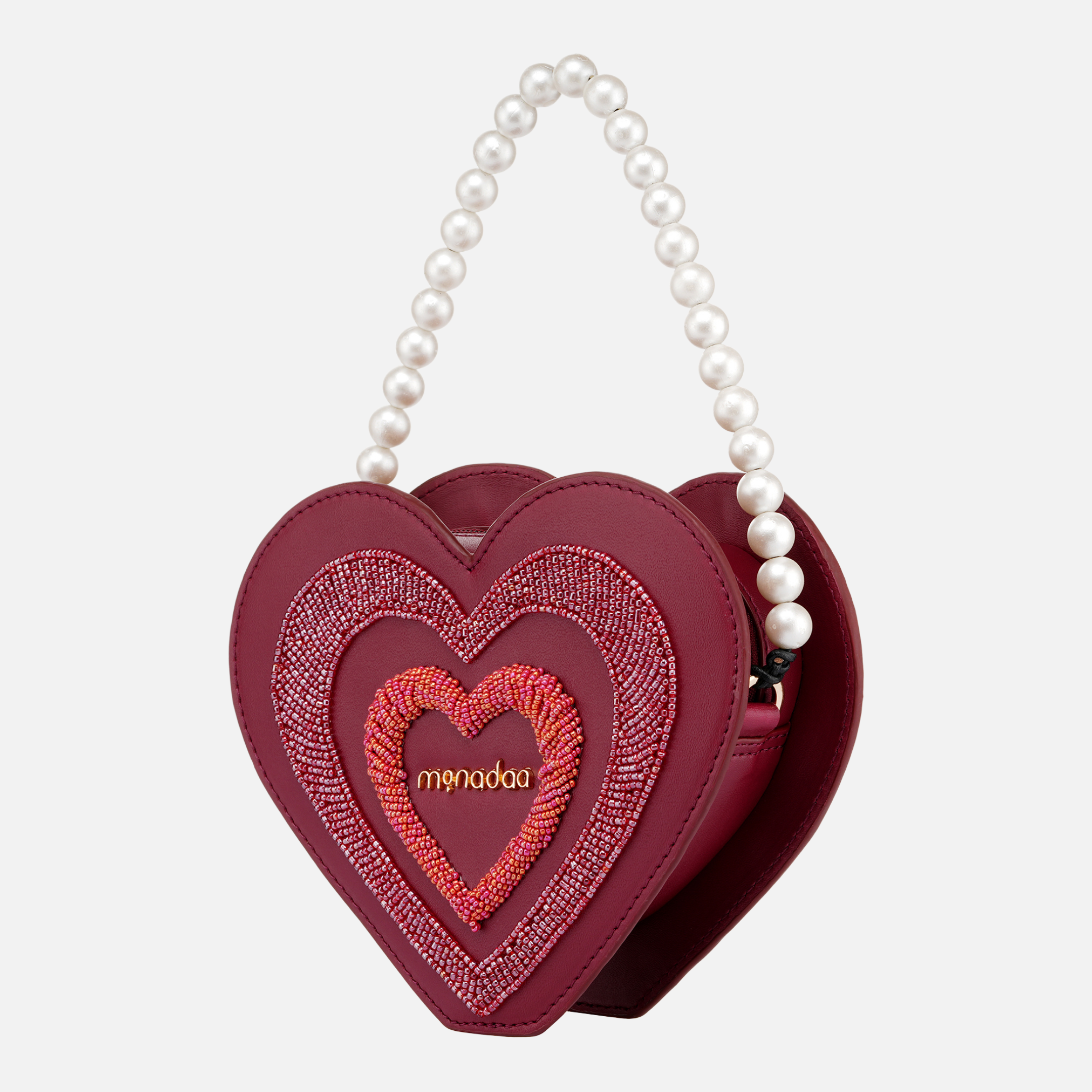 Maroon Mi Amore Mini Handbag