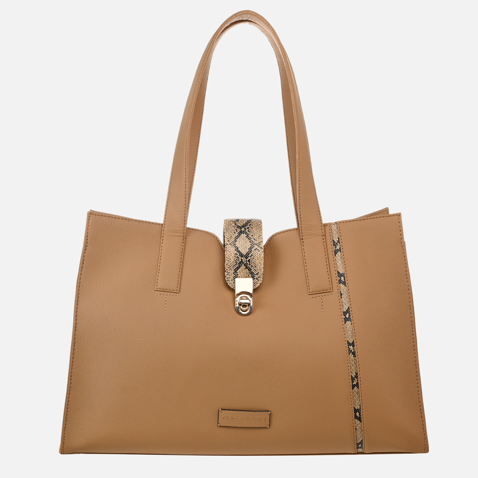 BROWN ELIO TOTE BAG