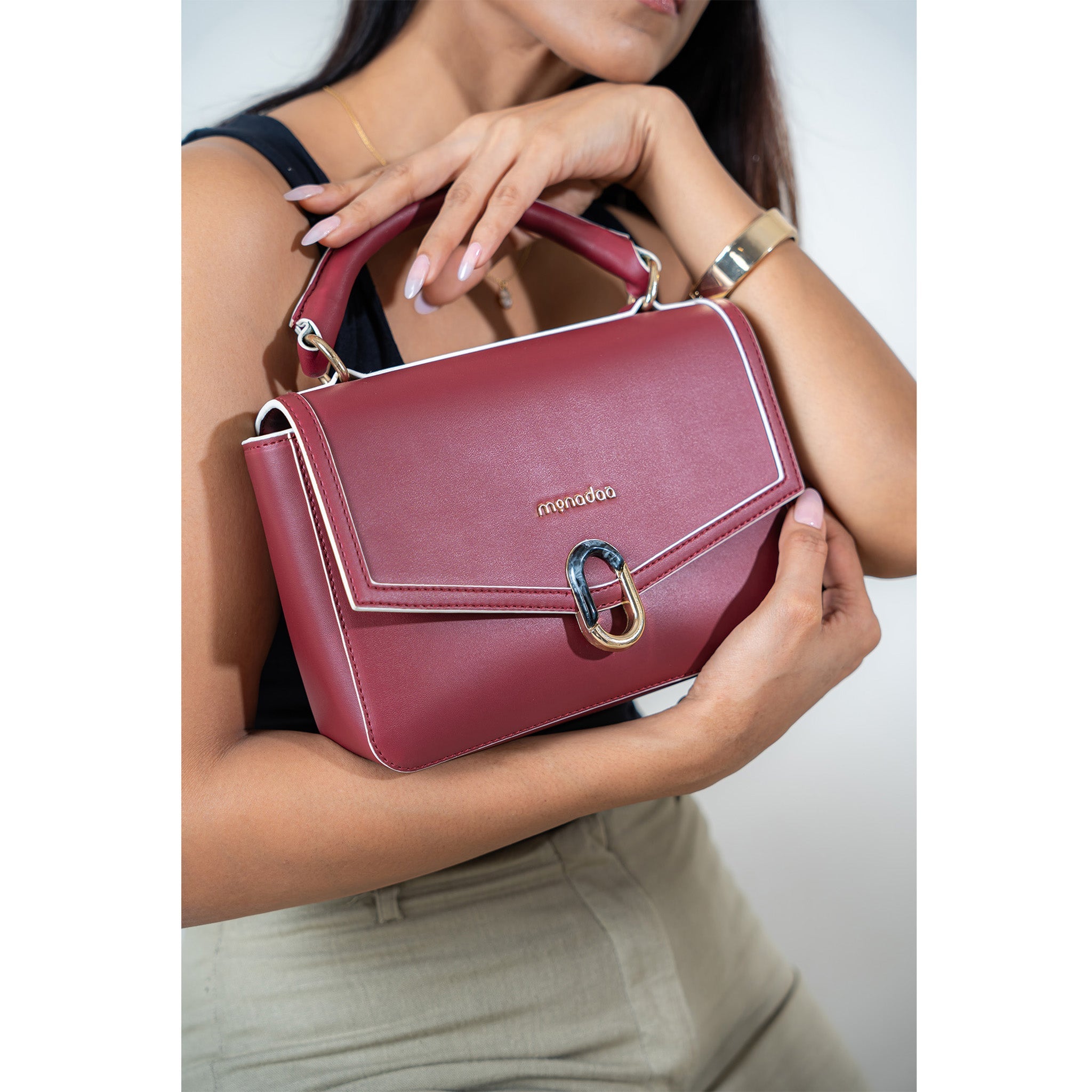 MAROON CELIA HANDBAG