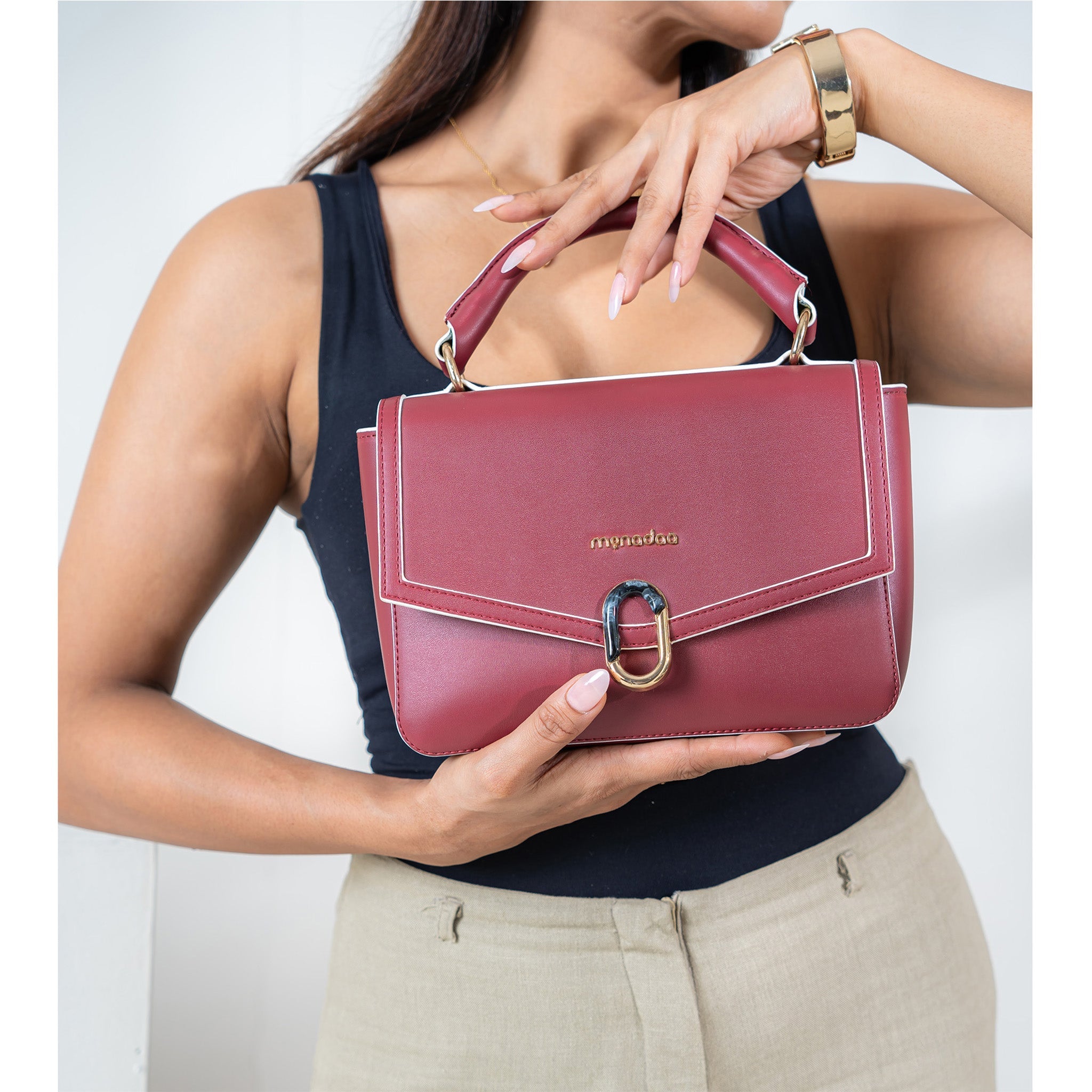 MAROON CELIA HANDBAG