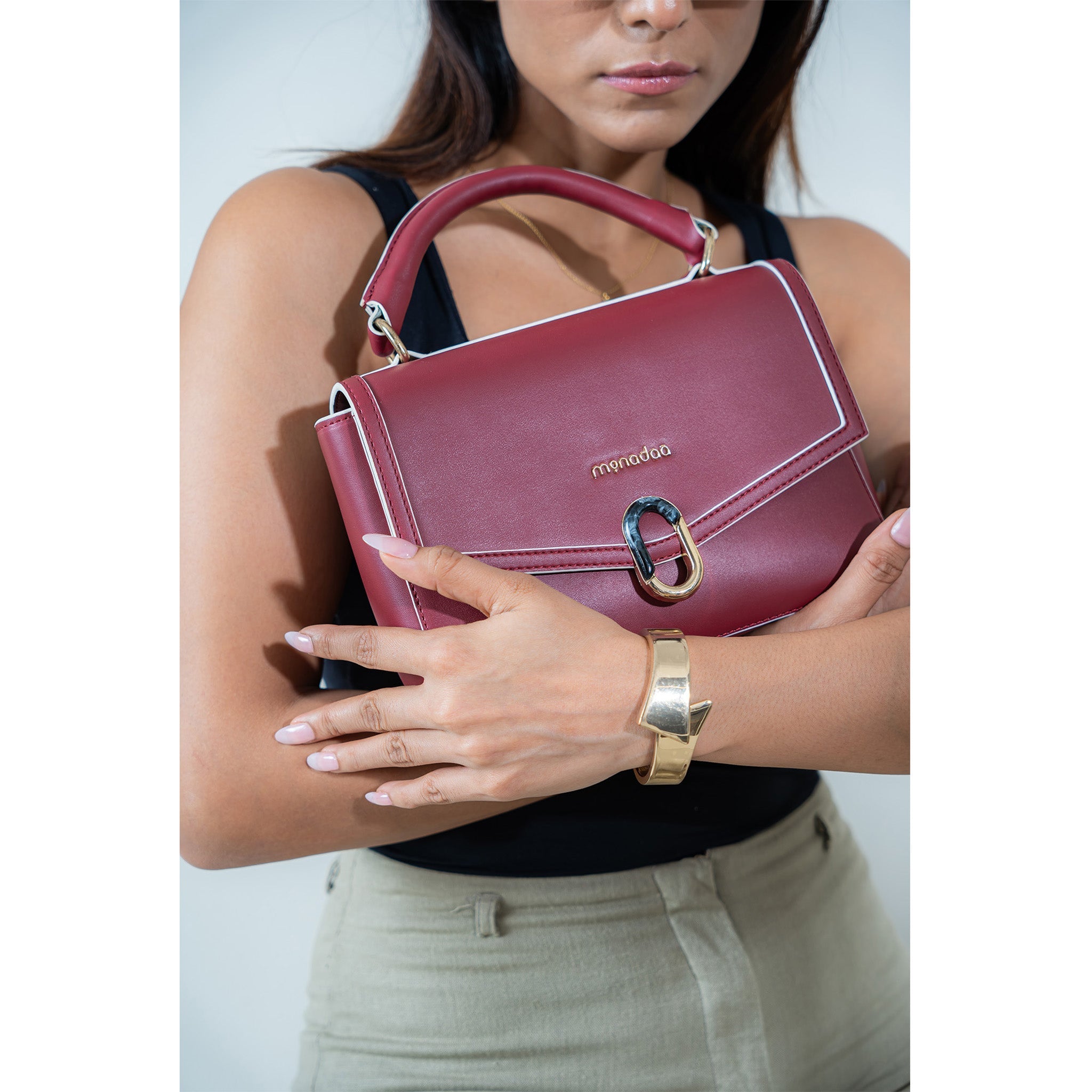 MAROON CELIA HANDBAG