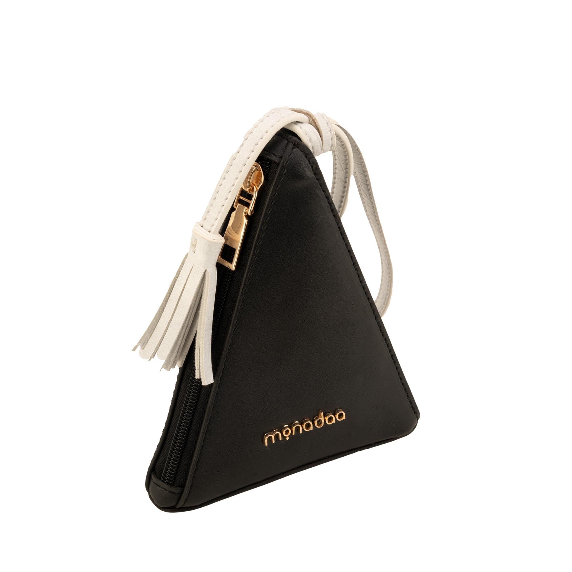 Black Fleur Traingular Bag