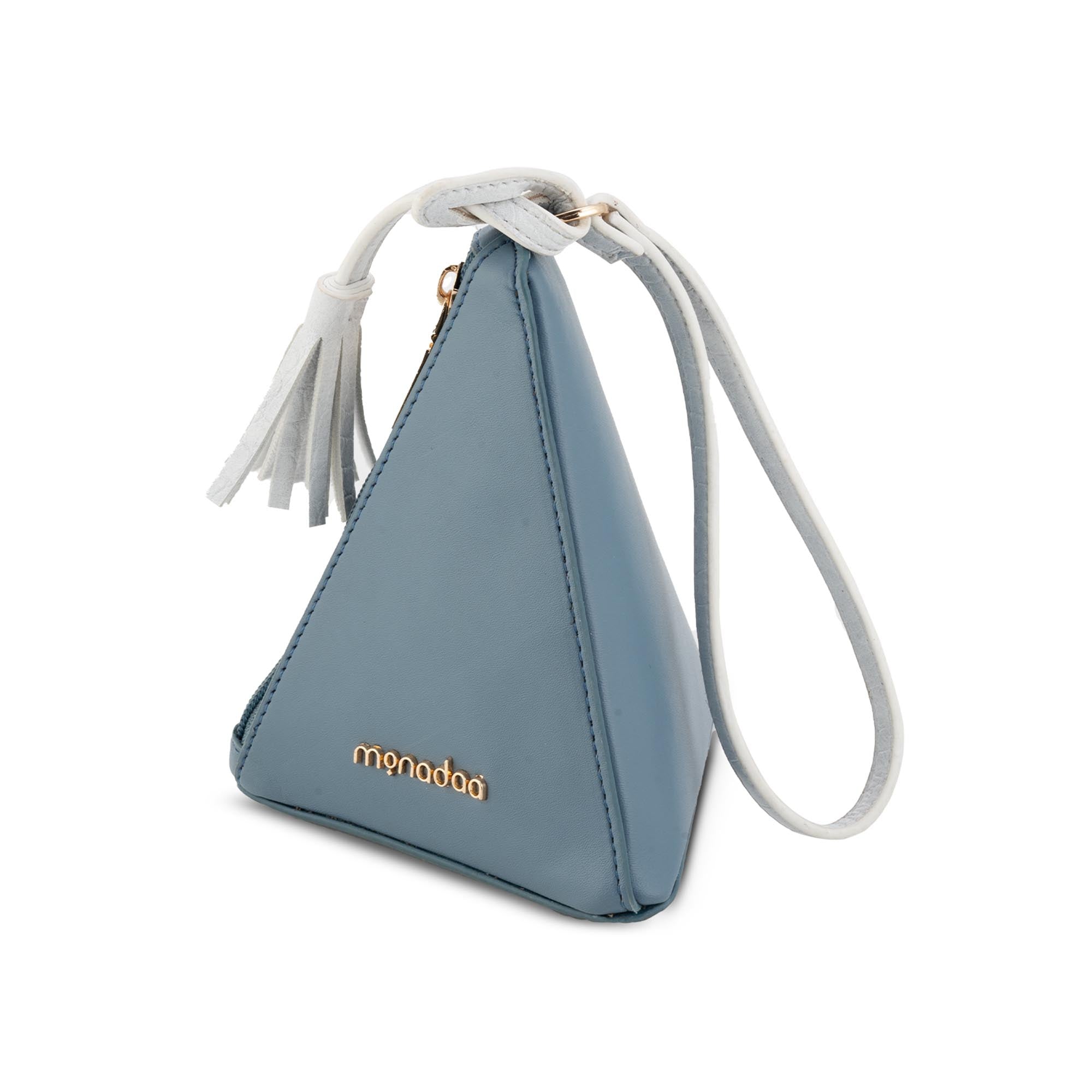 Blue Fleur Traingular Bag