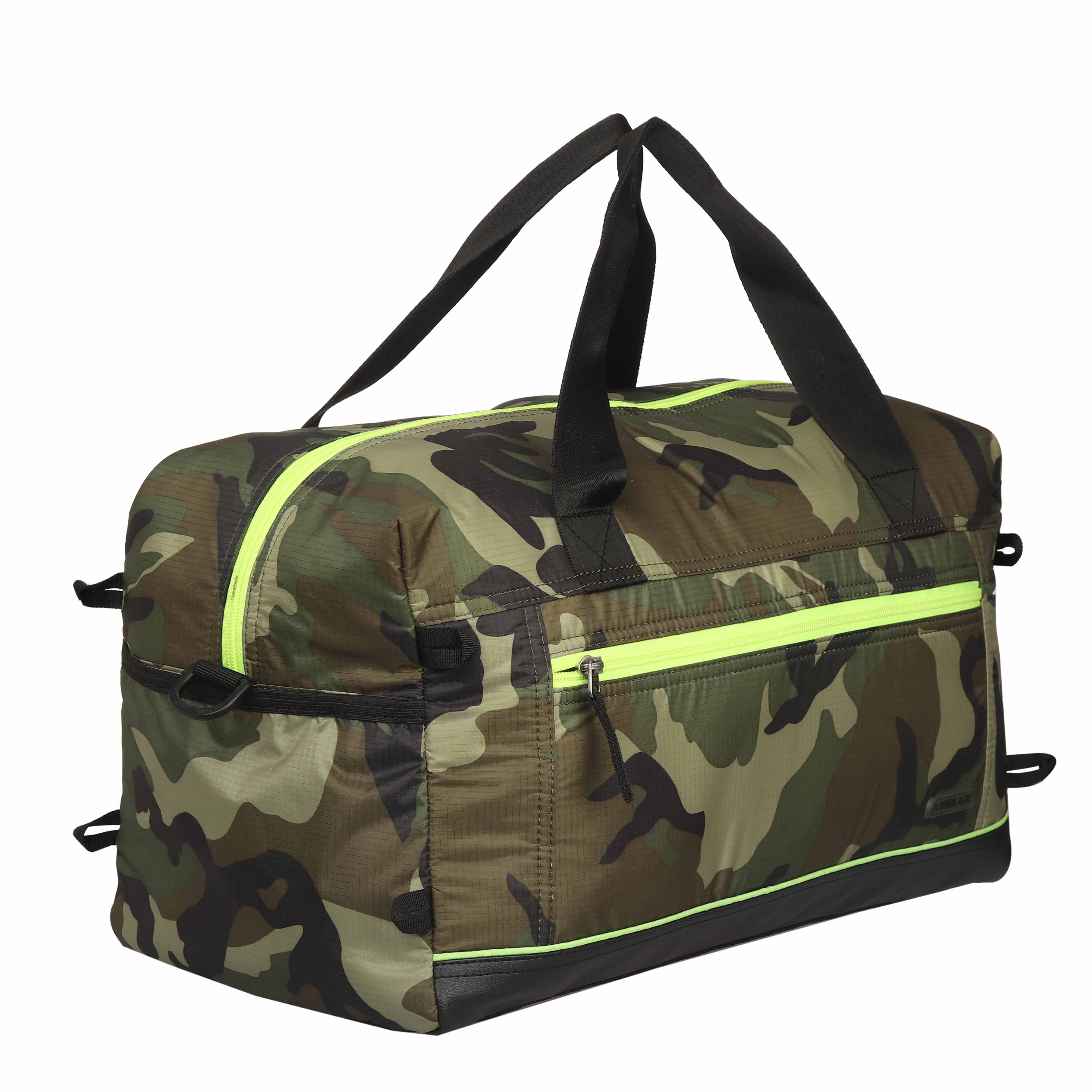 Neon Green Camo Rider Duffle Bag