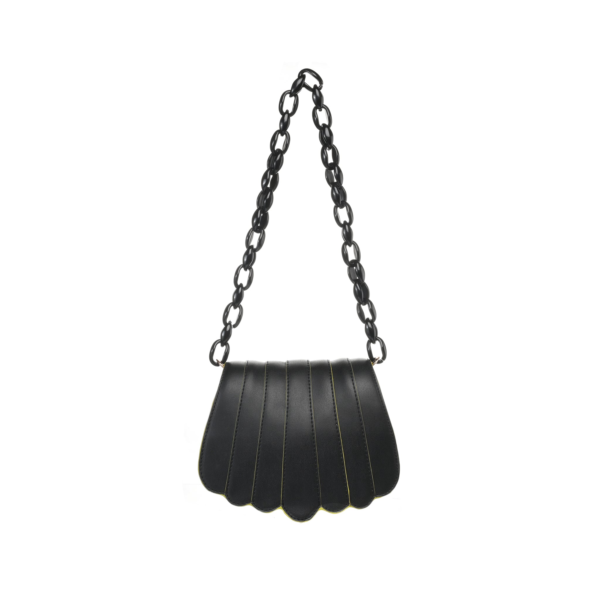 BLACK SHELL MINI BAG