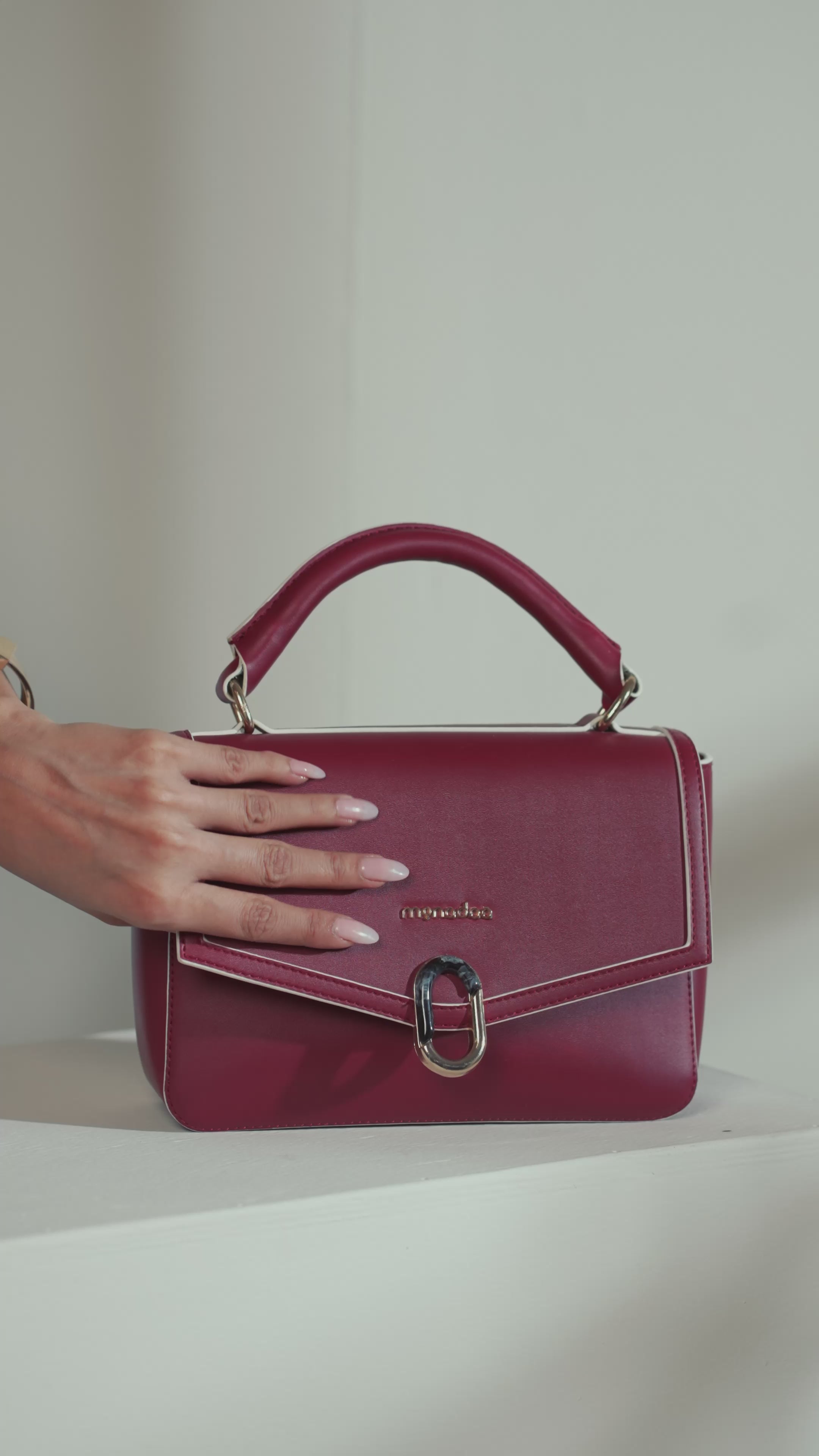 MAROON CELIA HANDBAG